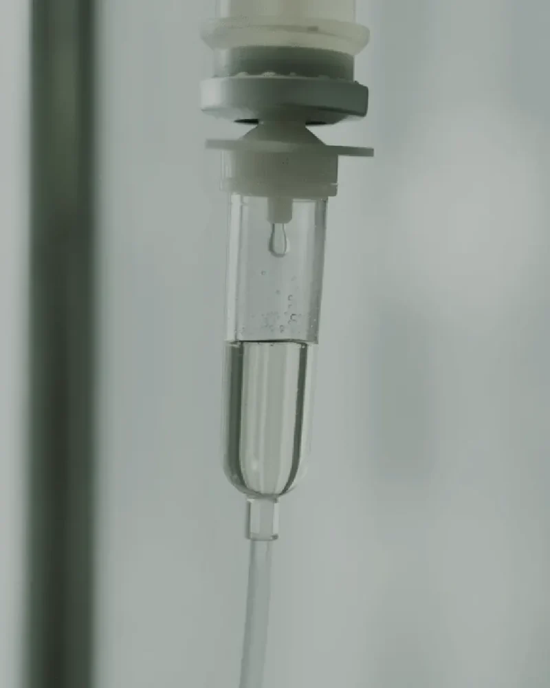 A bespoke intravenous infusion being prepared at the clinic