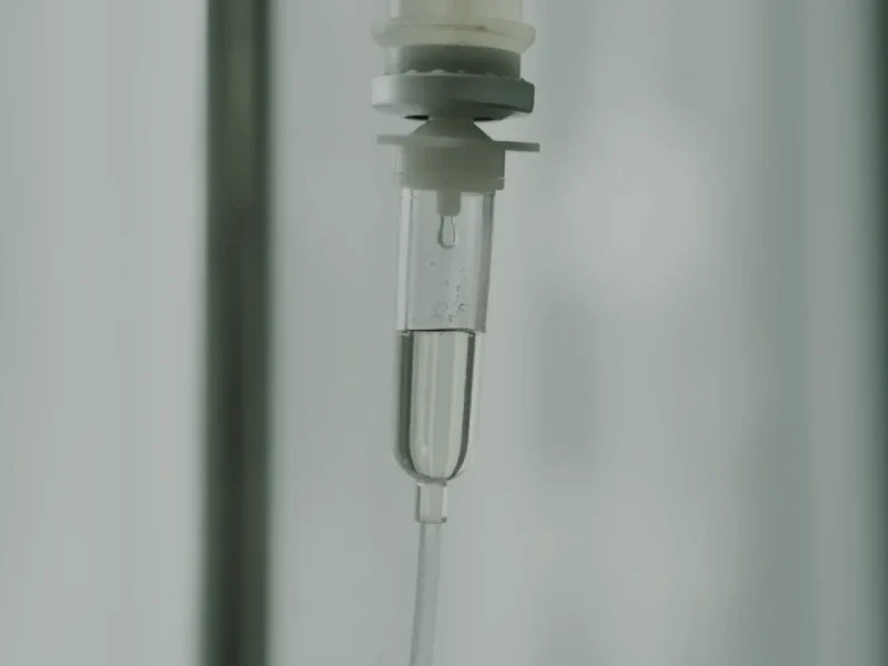 A bespoke intravenous infusion being prepared at the clinic